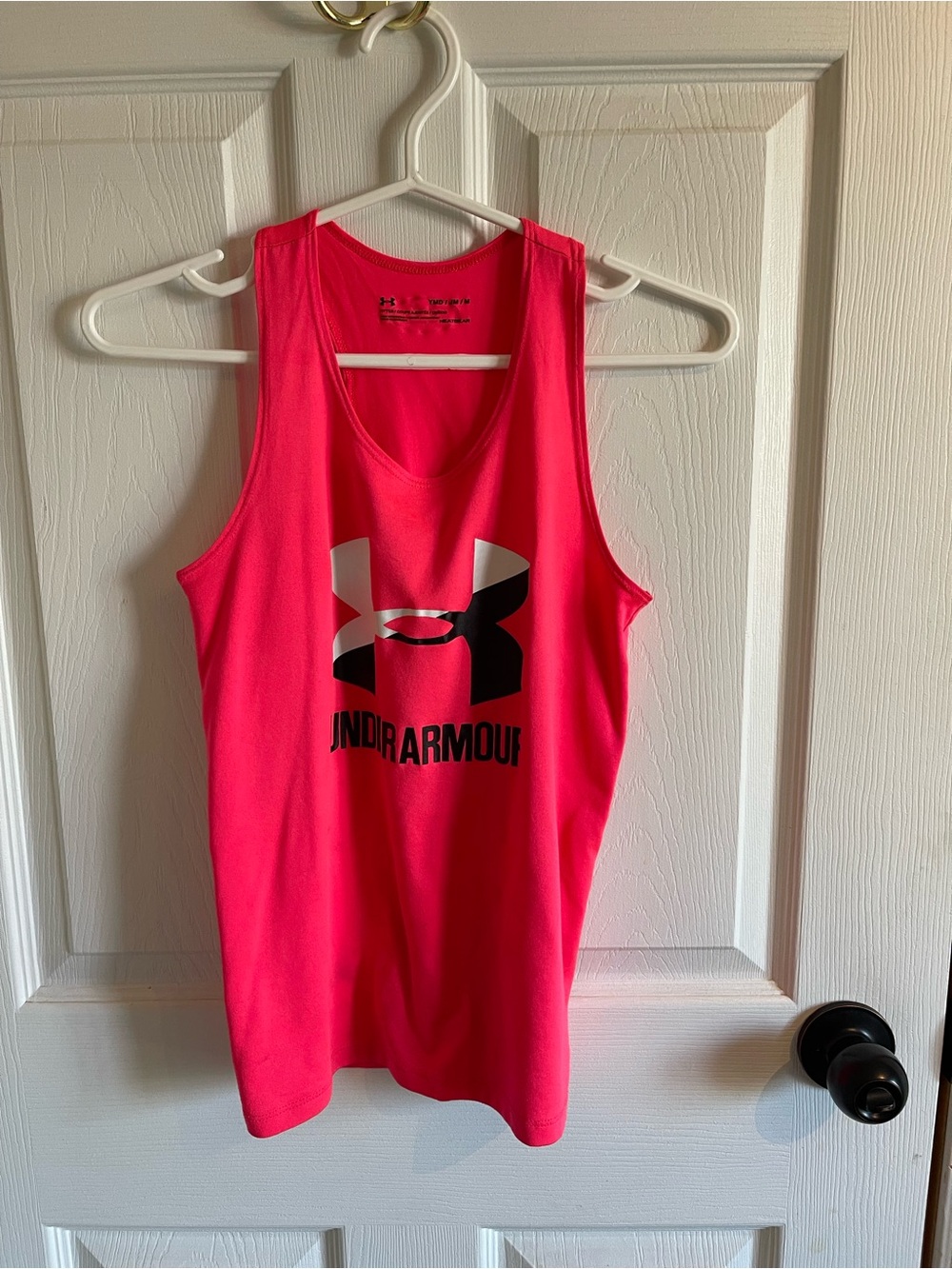 Under Armour Yourh Medium Pink Logo Tank Top